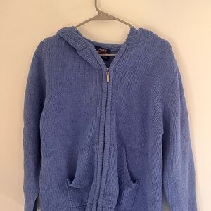 Aces Women’s Blue Hooded Sweater Zip Up